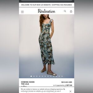 Realisation Par Blue Floral Maxi Dress